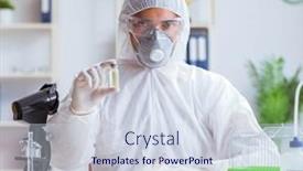  Presentation with lab animal - Audience pleasing slide deck consisting of scientist-doing-animal-experiment backdrop and a sky blue colored foreground