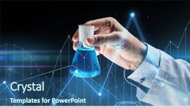  Presentation with medical charts - Audience pleasing slide deck consisting of scientist hand holding test backdrop and a ocean colored foreground