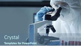  Presentation with hazard - Slides with scientist-in-protection-suit background and a ocean colored foreground