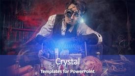  Presentation with halloween fiction - Amazing presentation theme having inventors - scientist inventor steampunk works backdrop and a cobalt blue colored foreground