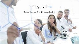  Presentation with scientist - PPT theme having scientist makes a report background and a white colored foreground