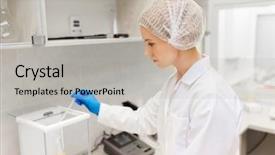  Presentation with sulphur - Amazing slide set having scientist or chemist adding sulphur backdrop and a light gray colored foreground