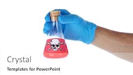  Presentation with scientist - Slide set with scientist-or-doctor-holds background and a white colored foreground