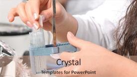  Presentation with medical worker - Theme consisting of scientist pathologist chemist or other background and a lemonade colored foreground