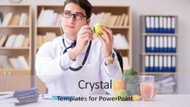  Presentation with nutrition - Slide set enhanced with scientist studying nutrition in various background and a lemonade colored foreground