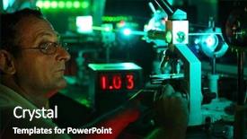  Presentation with timer - Presentation theme consisting of scientist with glass demonstrate laser background and a black colored foreground