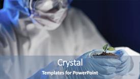  Presentation with plant pathology - Presentation design enhanced with scientist with plant and soil background and a  colored foreground