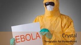  Presentation with hazmat - Beautiful slides featuring scientist with protective yellow hazmat backdrop and a gold colored foreground