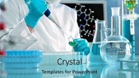  Presentation with myself - PPT layouts having scientist working at the laboratory background and a light blue colored foreground