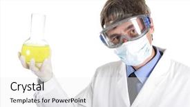  Presentation with labor - Amazing slides having scientist working in a labor backdrop and a white colored foreground