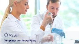  Presentation with doctors day - Amazing slides having scientist-working-in-lab-doctors backdrop and a sky blue colored foreground