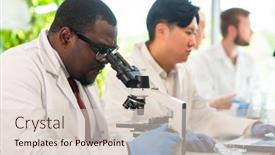  Presentation with doctors day - Slide set consisting of scientist-working-in-lab-doctors background and a lemonade colored foreground