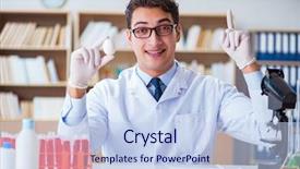  Presentation with dna - PPT theme consisting of dna diet - scientist working on organic fruits background and a sky blue colored foreground