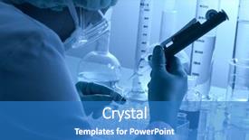  Presentation with laboratory - Slides consisting of scientist works at the laboratory background and a teal colored foreground