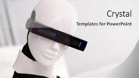  Presentation with robot - Audience pleasing slide deck consisting of head of a robot backdrop and a white colored foreground