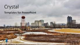  Presentation with columbus - PPT theme consisting of scioto audubon park in columbus background and a light gray colored foreground