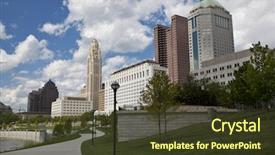  Presentation with columbus - PPT layouts consisting of scioto mile waterfront park runs along the scioto river in columbus ohio background and a tawny brown colored foreground
