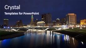  Presentation with columbus - Theme enhanced with scioto river after completion background and a  colored foreground