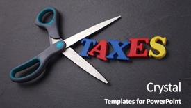  Presentation with alphabet - Slides with scissors and the alphabet taxes background and a dark gray colored foreground
