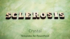  Presentation with sclerosis - PPT theme featuring sclerosis-word-on-a-green background and a mint green colored foreground