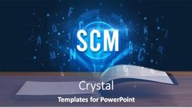  Presentation with digital book - Cool new PPT theme with scm-inscription-coming-out backdrop and a ocean colored foreground