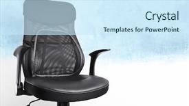  Presentation with orthopedic support - Colorful PPT theme enhanced with scoliosis - office chair with mesh backdrop and a cool aqua colored foreground