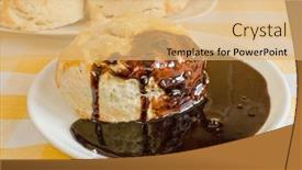  Presentation with chocolate - Slide deck enhanced with scones-with-chocolate-gravy background and a coral colored foreground