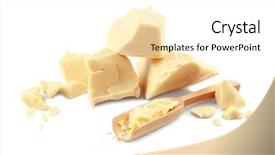  Presentation with whats the scoop - PPT layouts having scoop and pieces of cocoa background and a white colored foreground