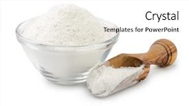  Presentation with flour - PPT layouts with scoop isolated on white background and a white colored foreground