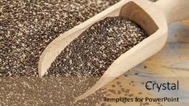  Presentation with seed - Colorful presentation design enhanced with scoop of chia seed backdrop and a coral colored foreground