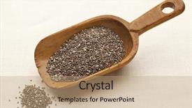  Presentation with seed - Amazing slide set having scoop of chia seeds backdrop and a coral colored foreground