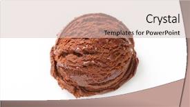  Presentation with chocolate ice cream - Audience pleasing PPT theme consisting of scoop of chocolate ice cream backdrop and a lemonade colored foreground