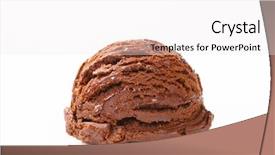  Presentation with chocolate ice cream - Cool new PPT layouts with scoop of chocolate ice cream backdrop and a white colored foreground