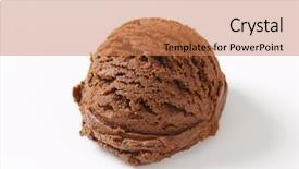  Presentation with ice cream popsicles organic dietary - Colorful slide set enhanced with scoop of chocolate ice cream backdrop and a coral colored foreground