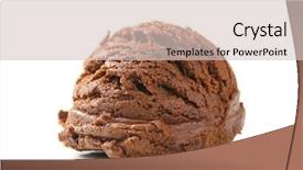  Presentation with chocolate ice cream - Slides having scoop of dark chocolate ice background and a lemonade colored foreground