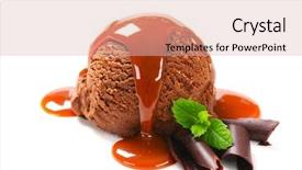  Presentation with chocolate ice cream - Beautiful presentation featuring scoop of fudge ice cream backdrop and a lemonade colored foreground