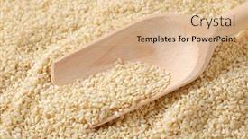  Presentation with seeds - Slide deck consisting of scoop-of-healthy-sesame-seeds background and a lemonade colored foreground