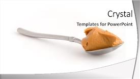  Presentation with peanut butter - Beautiful slide deck featuring wooden background with did backdrop and a light gray colored foreground