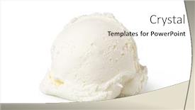  Presentation with vanilla ice cream fresh - Presentation design featuring scoop-of-vanilla-ice-cream background and a white colored foreground