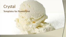  Presentation with vanilla - Presentation having scoop-of-vanilla-ice-cream background and a soft green colored foreground