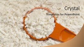  Presentation with whey protein - Slide deck having scoop of white whey protein background and a lemonade colored foreground