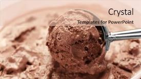  Presentation with chocolate milk - Slide deck consisting of scoop with delicious chocolate ice background and a lemonade colored foreground