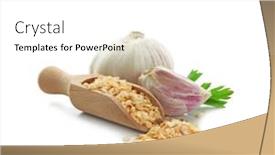  Presentation with garlic - Amazing slides having scoop-with-granulated-dried-garlic backdrop and a white colored foreground