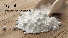  Presentation with powder - Beautiful slides featuring scoop with vetsin on white backdrop and a coral colored foreground