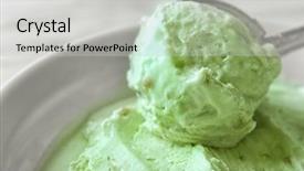  Presentation with ice cream - Amazing presentation design having scooping delicious ice cream close up backdrop and a light gray colored foreground