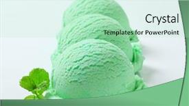  Presentation with tropical ice cream - Cool new presentation theme with scoops of green ice cream backdrop and a mint green colored foreground