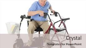  Presentation with walker - Beautiful presentation theme featuring scooter to his wheeling walker backdrop and a light gray colored foreground