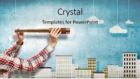  Presentation with scope - Slide deck featuring scope - searching for something new mixed background and a light blue colored foreground