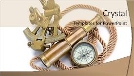  Presentation with scope - Slides enhanced with scope - vintage still life with compass background and a coral colored foreground