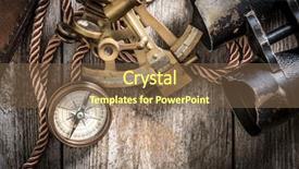  Presentation with scope - Cool new slide deck with scope - vintage still life with compass backdrop and a tawny brown colored foreground